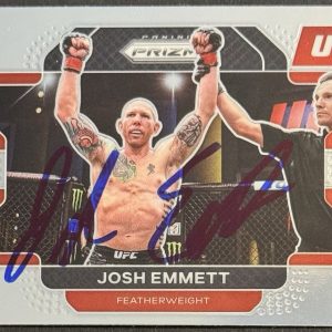 Josh Emmett Signed 2022 Panini Prizm UFC Base Card BAS Beckett On Card