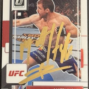 Matt Hughes Signed 2023 Donruss Optic UFC Card BAS Beckett On Card