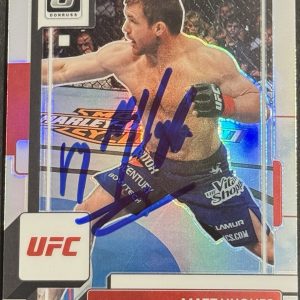 Matt Hughes Signed 2023 Donruss Optic Silver UFC Card BAS Beckett On Card
