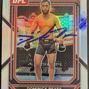 Dominick Reyes Signed 2023 Panini Prizm Silver UFC Card BAS Beckett On Card