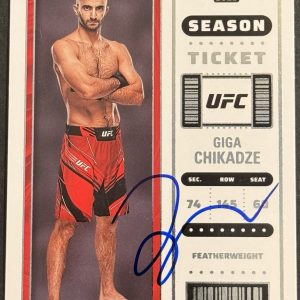 Giga Chikadze Signed 2023 Panini Chronicles Contenders UFC Card BAS Beckett