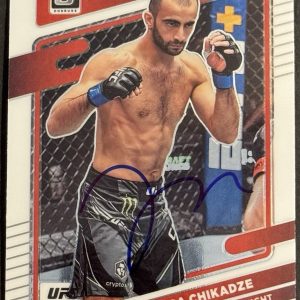 Giga Chikadze Signed 2022 Donruss Optic UFC Card BAS Beckett On Card