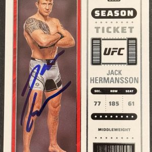 Jack Hermansson Signed 2023 Panini Chronicles UFC Card BAS Beckett On Card