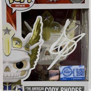 CODY RHODES SIGNED FUNKO POP FIGURE #179 THE AMERICAN NIGHTMARE WWE JSA COA