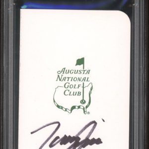 Tony Finau Signed Masters Scorecard PSA ENCAPSULATED AUGUSTA NATIONAL GOLF CLUB