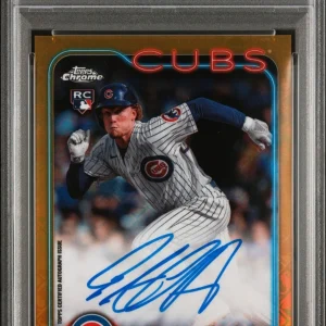 2024 Topps Chrome Pete Crow-Armstrong Autograph Logofractor Gold /50 PSA 10/10