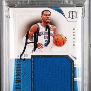 2021 National Treasures Shai Gilgeous-Alexander Tremendous /99 PSA MINT 9 AUTO
