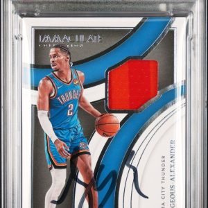 2021 Panini Immaculate Shai Gilgeous-Alexander Signed Swatches /99 PSA 8 AUTO
