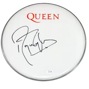 Roger Taylor 'QUEEN' Signed Autograph 13" Drumhead Queen Band Drummer ACOA COA