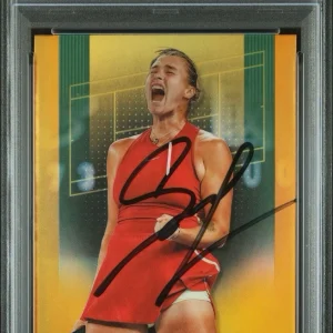 2024 Topps Chrome #21 Aryna Sabalenka Signed Gold Refractor /50 AUTO PSA GEM 10