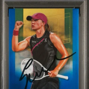 2024 Topps Chrome Tennis #10 Iga Swiatek Blue Refractor /250 PSA GEM MT 10 AUTO