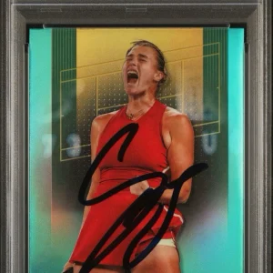 2024 Topps Chrome #21 Aryna Sabalenka Signed Aqua Refractor /399 PSA GEM 10 AUTO