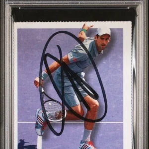 2014 SI For Kids #341 Novak Djokovic Signed Tennis Card PSA/DNA NM-MT 8 AUTO