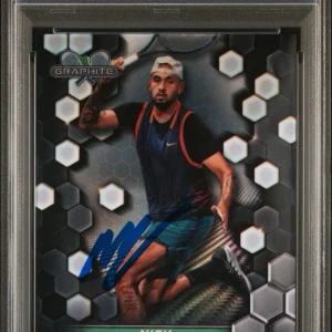2024 Topps Graphite #76 Nick Kyrgios Signed White Refractor /10 PSA GEM 10 AUTO