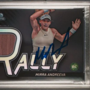 2024 Topps Graphite Mirra Andreeva Rookie Rally Relics PSA GEM MINT 10 AUTO RC