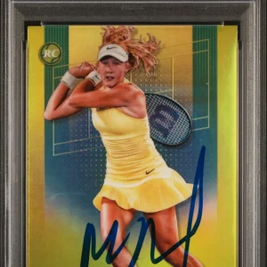 2024 Topps Chrome #81 Mirra Andreeva Rookie Lime Green Ref /299 PSA GEM 10 AUTO