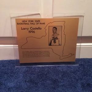 LARRY COSTELLO 1996 NEW YORK STATE BASKETBALL HALL OF FAME AWARD SYRACUSE NATS