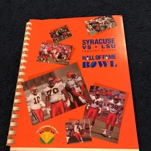 Rare SYRACUSE UNIVERSITY FOOTBALL Media Guide 1989 Hall Of Fame Bowl vs LSU