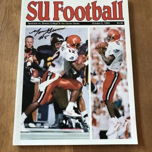 MARVIN GRAVES SIGNED 1993 SYRACUSE UNIVERSITY FOOTBALL Program vs B.C. COA