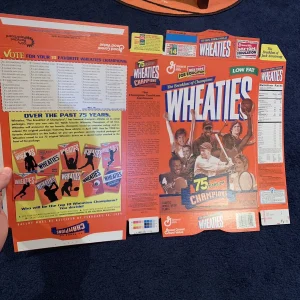 GEHRIG TIGER JORDAN + WHEATIES BOX UNUSED NICE ALL Sports