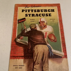 GER SCHWEDES SIGNED 1958 SYRACUSE FOOTBALL VS PITTSBURGH Program