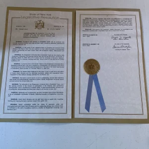 NEW YORK ASSEMBLY PROCLAMATION BINGHAMTON UNIVERSITY BASKETBALL CHAMPIONSHIP