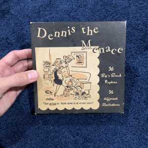 Gorgeous + Rare Vintage Dennis The Menace Box of Napkins Cool Art