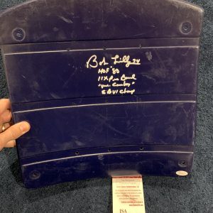 BOB LILLY SIGNED TEXAS STADIUM STAT SEAT COWBOYS FOOTBALL JSA 4 INSCRIPTIONS