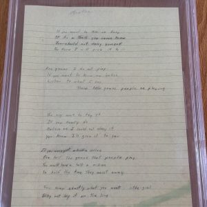 Fantastic + Rare Chuck Berry Handwritten Lyrics Beckett Slabbed Aretha
