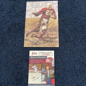 Cardinals HOF Charley Trippi Signed GLAC Goal Line Art Card JSA