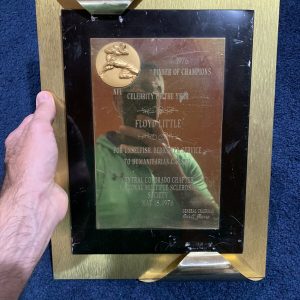 PERSONALLY OWNED FLOYD LITTLE CELEBRITY OF YEAR Award COLORADO 1976