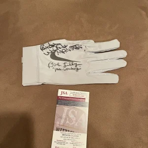 Randy White + Bob Lilly Signed Autographed Nike Football Glove JSA Cowboys