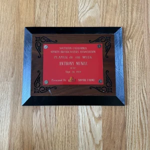 PERSONALLY OWNED Anthony Munoz 9-26-1978 Player of Week Award USC Trojans