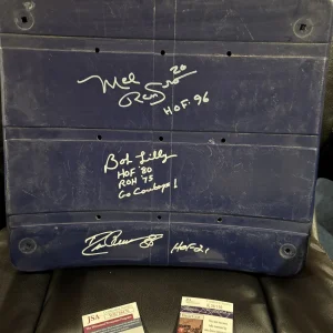 Bob Lilly Mel Renfro Drew Pearson Signed Texas STADIUM SEAT COWBOYS JSA