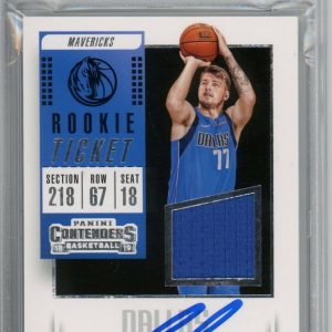 PSA/DNA GEM MINT 10 AUTO LUKA DONCIC CONTENDERS JERSEY SWATCHES ROOKIE RC SIGNED