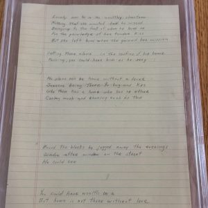 Fantastic + Rare Chuck Berry Handwritten Lyrics Beckett Slabbed