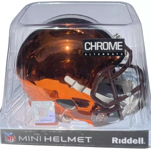 CLEVELAND BROWNS Riddell NFL Speed CHROME Mini Football Helmet