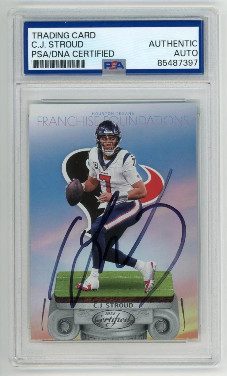 C.J. Stroud Autographed 2024 Panini Certified Franchise Foundations #12 PSA/DNA