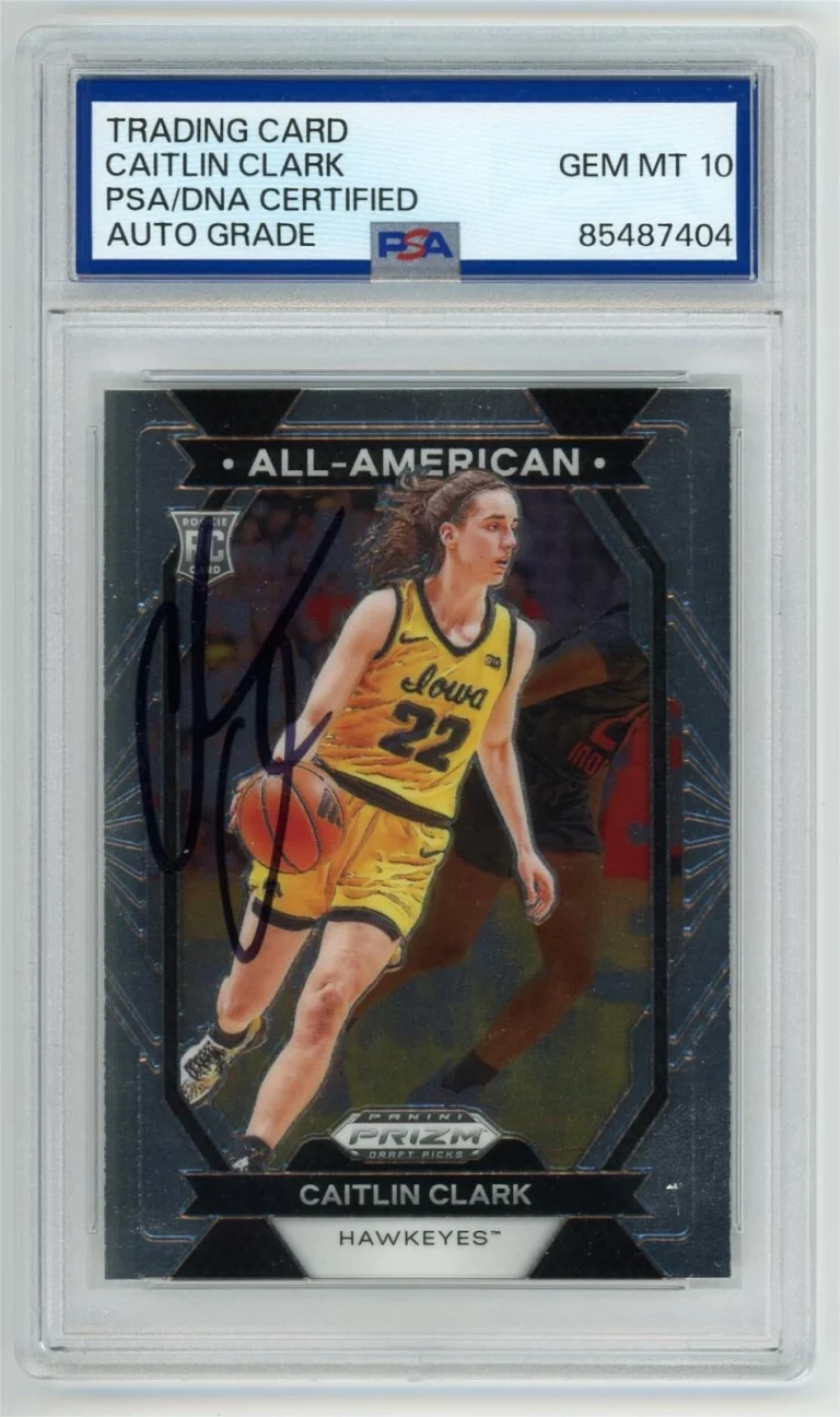 Caitlin Clark 2024 Panini Prizm Draft Picks All American #23 Rookie Auto PSA 10