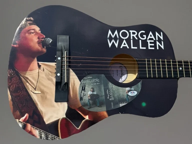 PSA/DNA Morgan Wallen Autographed Signed Limited Edition Graphic Acoustic Guitar