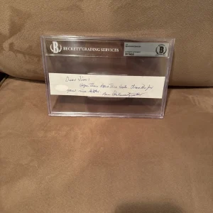 Syracuse Football Signed Note By Ben Schwartzwalder Beckett Slabbed College HoF!