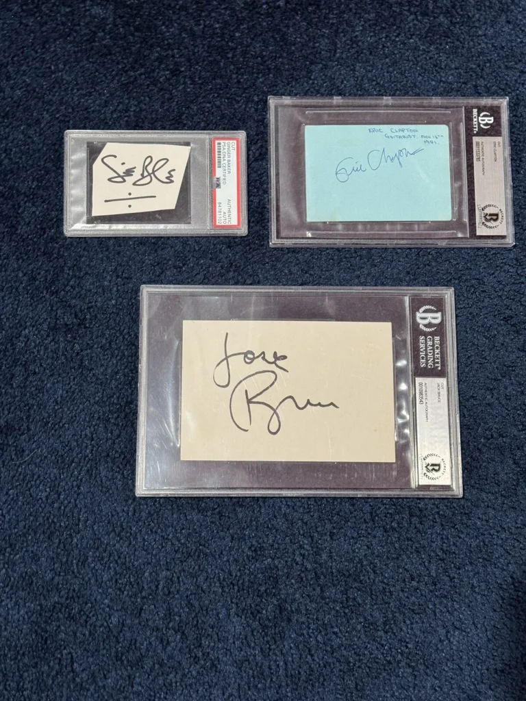 Eric claptonサイン額装 Eric Clapton w/reproduction signature archival quality, 001