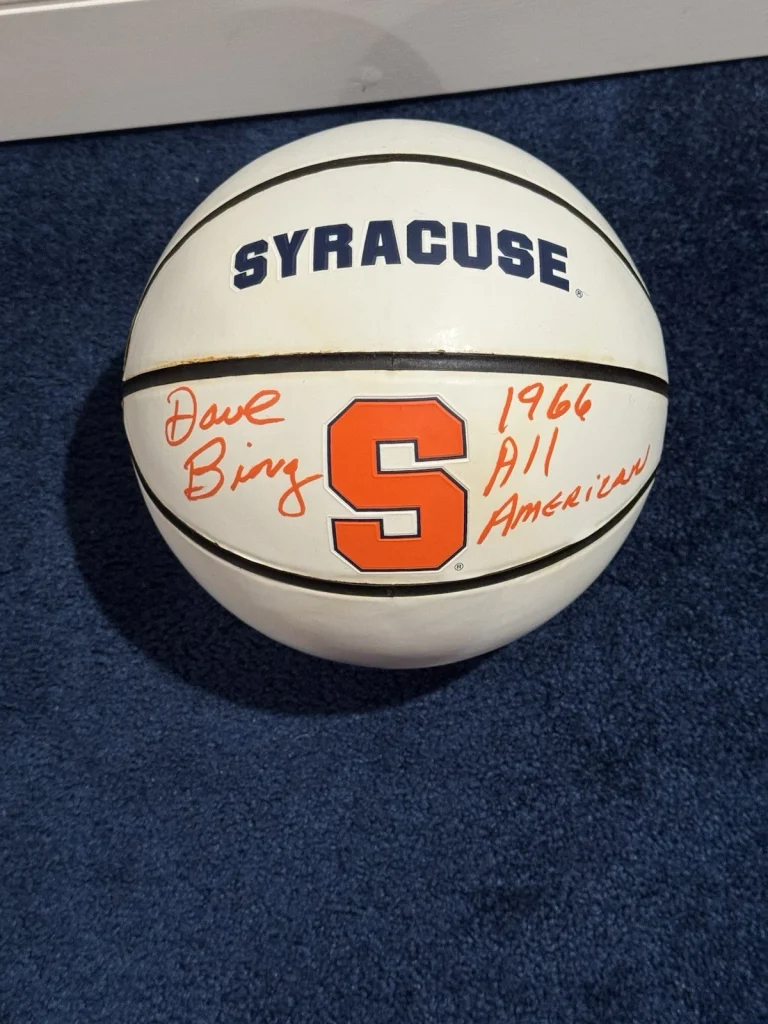 Dave Bing Signed Syracuse University Logo Basketball SU 1966 All American JSA