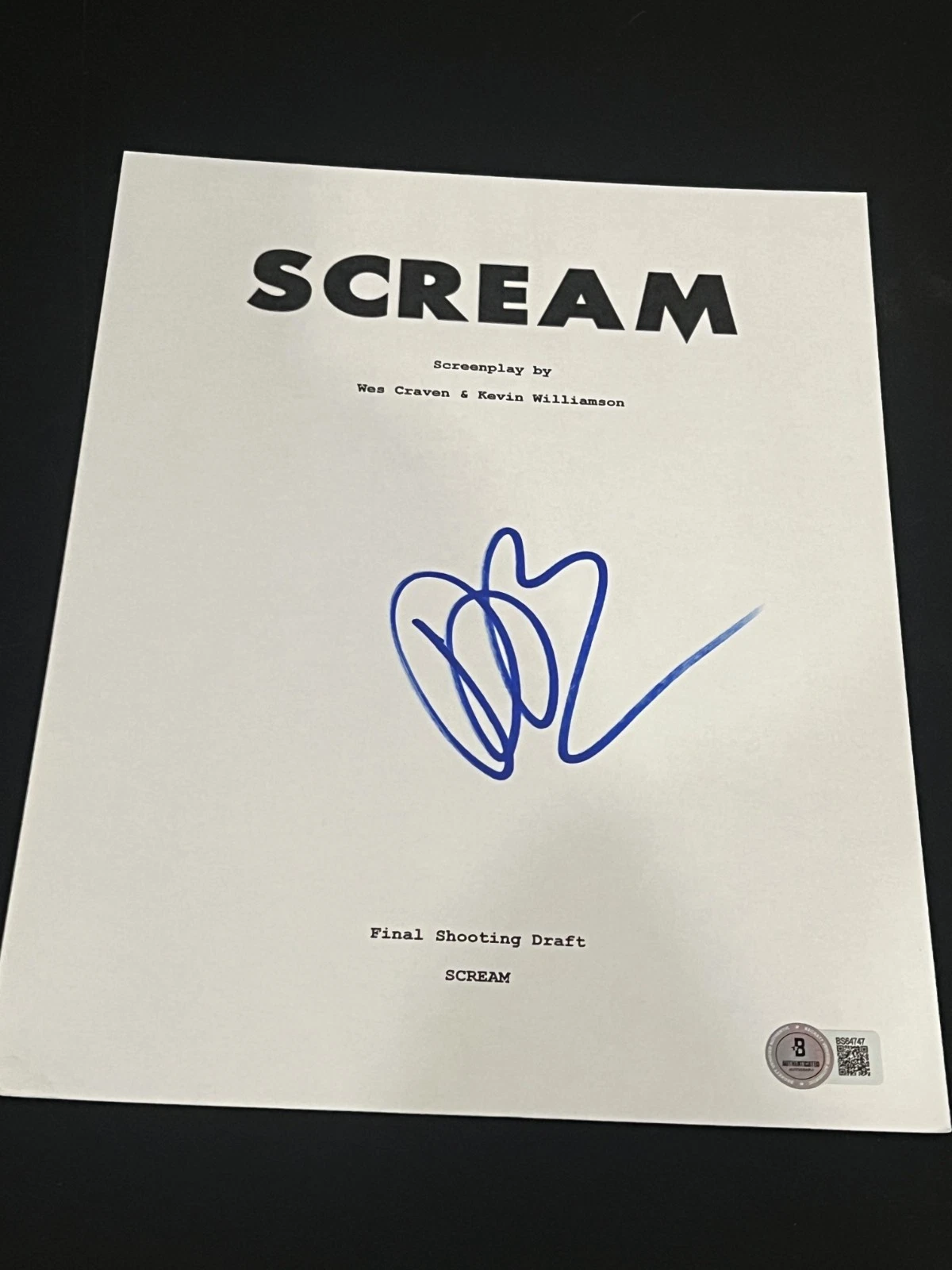 DREW BARRYMORE SIGNED AUTOGRAPH MOVIE SCRIPT SCREAM BECKETT BAS COA ...
