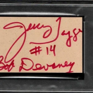 BOB DEVANEY & JERRY TAGGE SIGNED CUT SIGNATURE PSA DNA 85548681 1970/71 HUSKERS