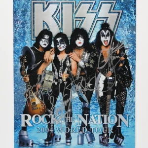 KISS JSA Signed Autograph Tour Program Rock The Nation Gene Simmons Paul Stanley