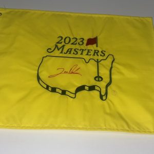 JON RAHM SIGNED 2023 MASTERS FLAG AUTOGRAPHED CHAMPION JSA COA