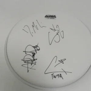 THE WHITE TIE AFFAIR SIGNED DRUM HEAD DRUMHEAD CHRIS 4X