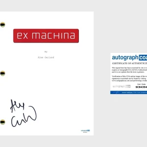 Alex Garland ‘Ex Machina’ Director Signed 117 Page Full Movie Script ACOA PROOF
