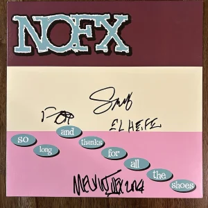 ‘NOFX’ Full Band Signed Vinyl Album ‘So Long And Thanks’ Fat Mike +3 PROOF